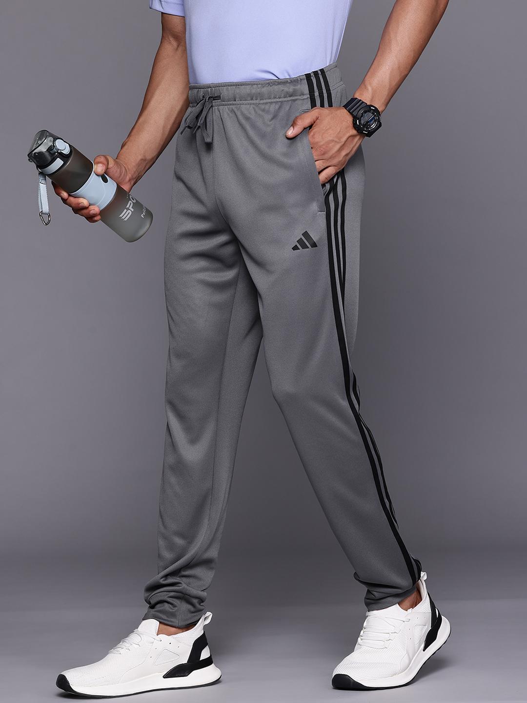 Buy ADIDAS Men Striped Mid-Rise Regular Fit Training Joggers