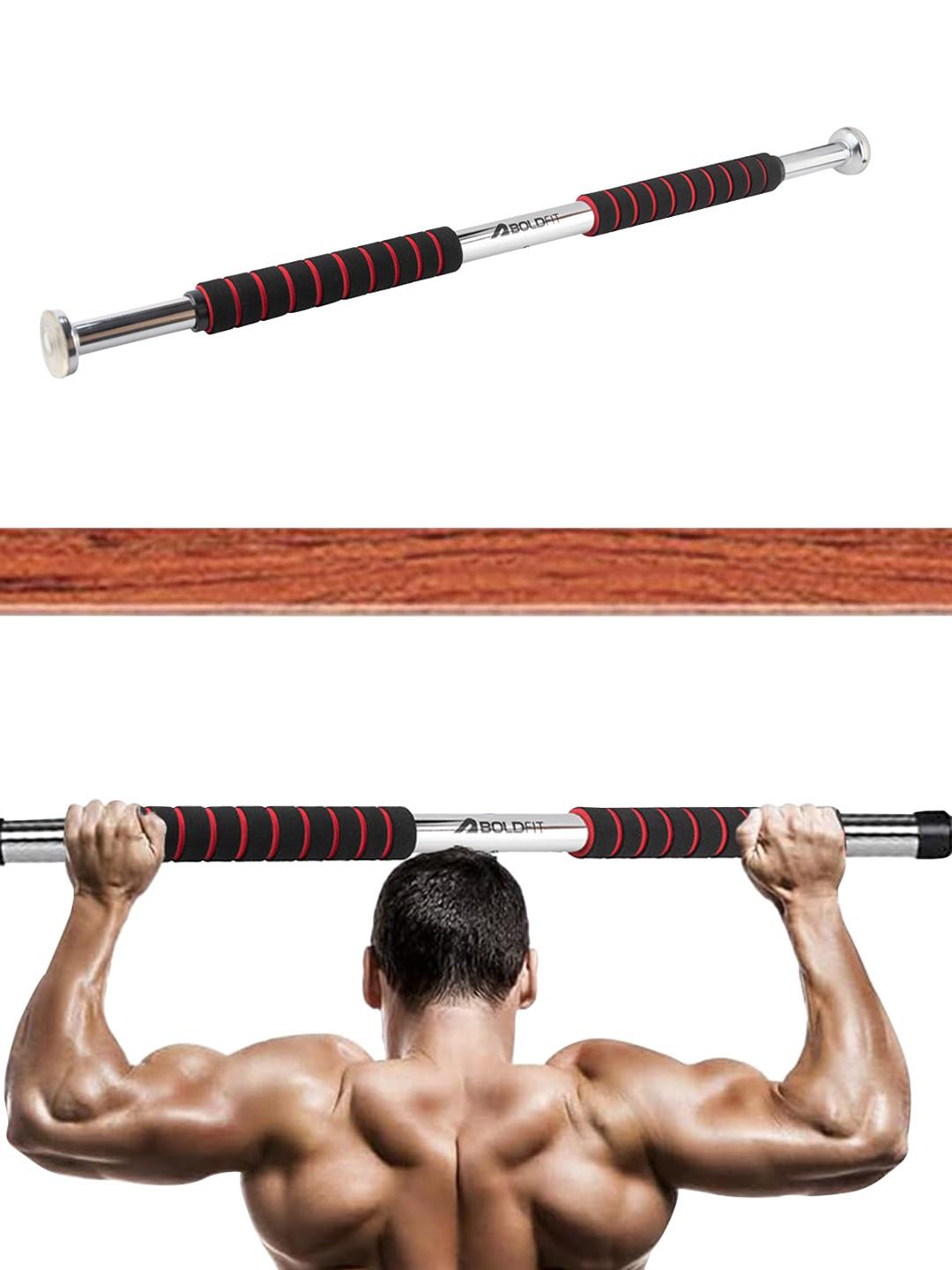 Buy BOLDFIT Unisex Red Black Pull Up Bar Classic Workout