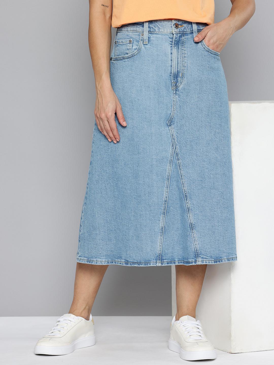 Buy Levis Women High Rise A-Line Denim Skirt Skirts for Women