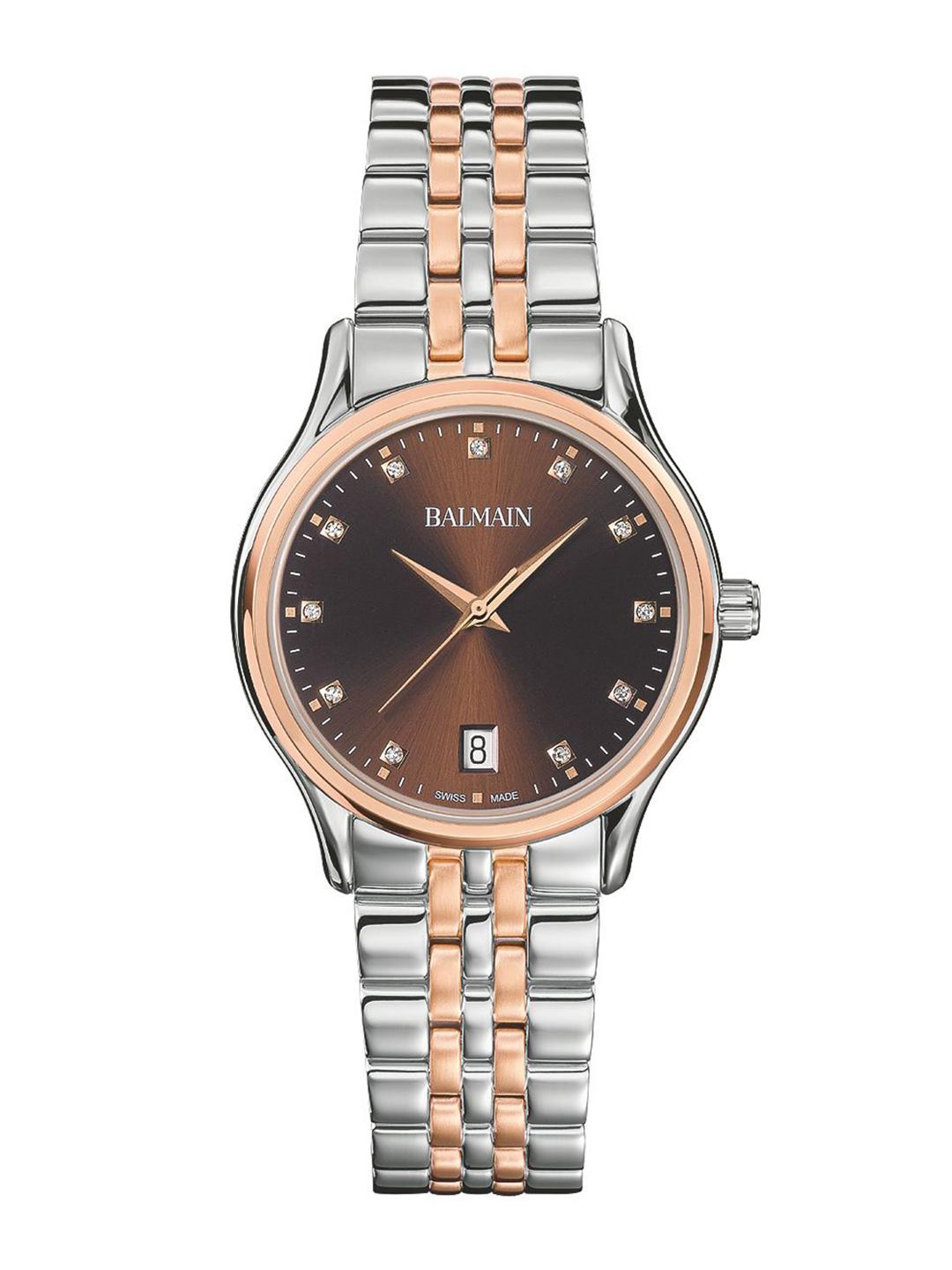 Balmain Women Brass Embellished Dial Stainless Steel Bracelet Style  Straps Analogue Watch B83583355