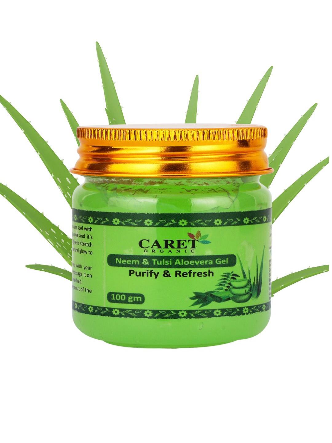Buy CARET ORGANIC Neem & Tulsi Pure Aloevera Gel- 100 g - Serum