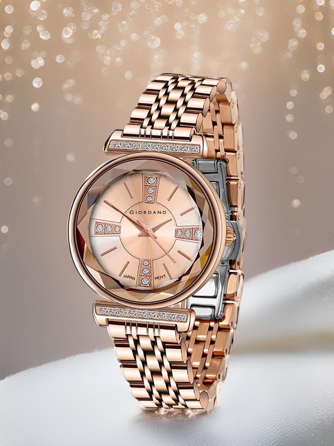 sena　レディース　GB S Buy GIORDANO Women Embellished Dial & Stainless Steel Straps