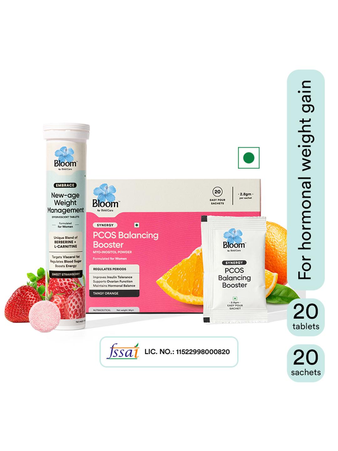 Buy Bloom Set Of 2 PCOS Powder- 20 Sachets & L-Carnitine Supplement- 20  Tablets - Nutrition and Wellbeing for Women 32564162