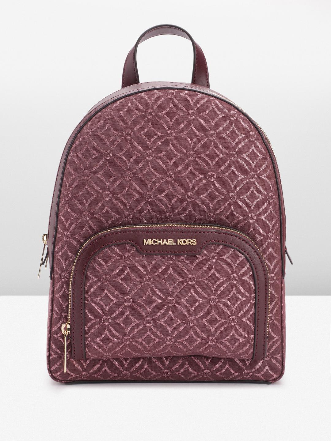 Buy Michael Kors Women Geometric Woven Design Backpack  display picture 1