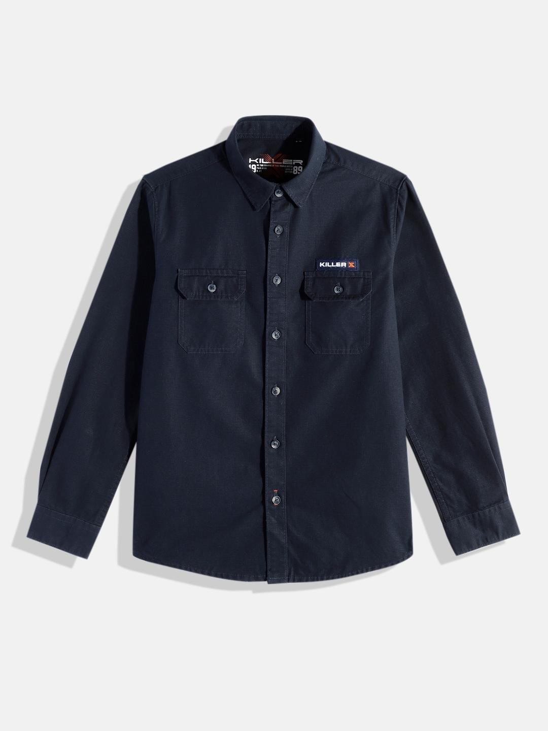 Buy JUNIOR KILLER Boys Slim Fit Pure Cotton Casual Shirt - Shirts