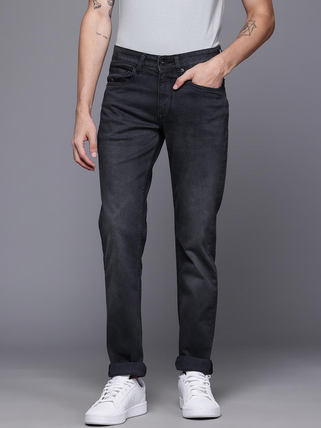 Louis Philippe Jeans Men Slim Fit Mid-Rise Light Fade Stretchable Jeans