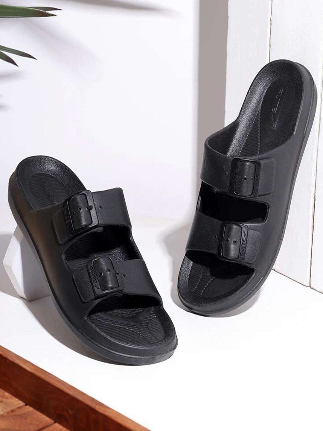 FLITE Men Textured Fashion with Buckles Flip Flops - Image 1