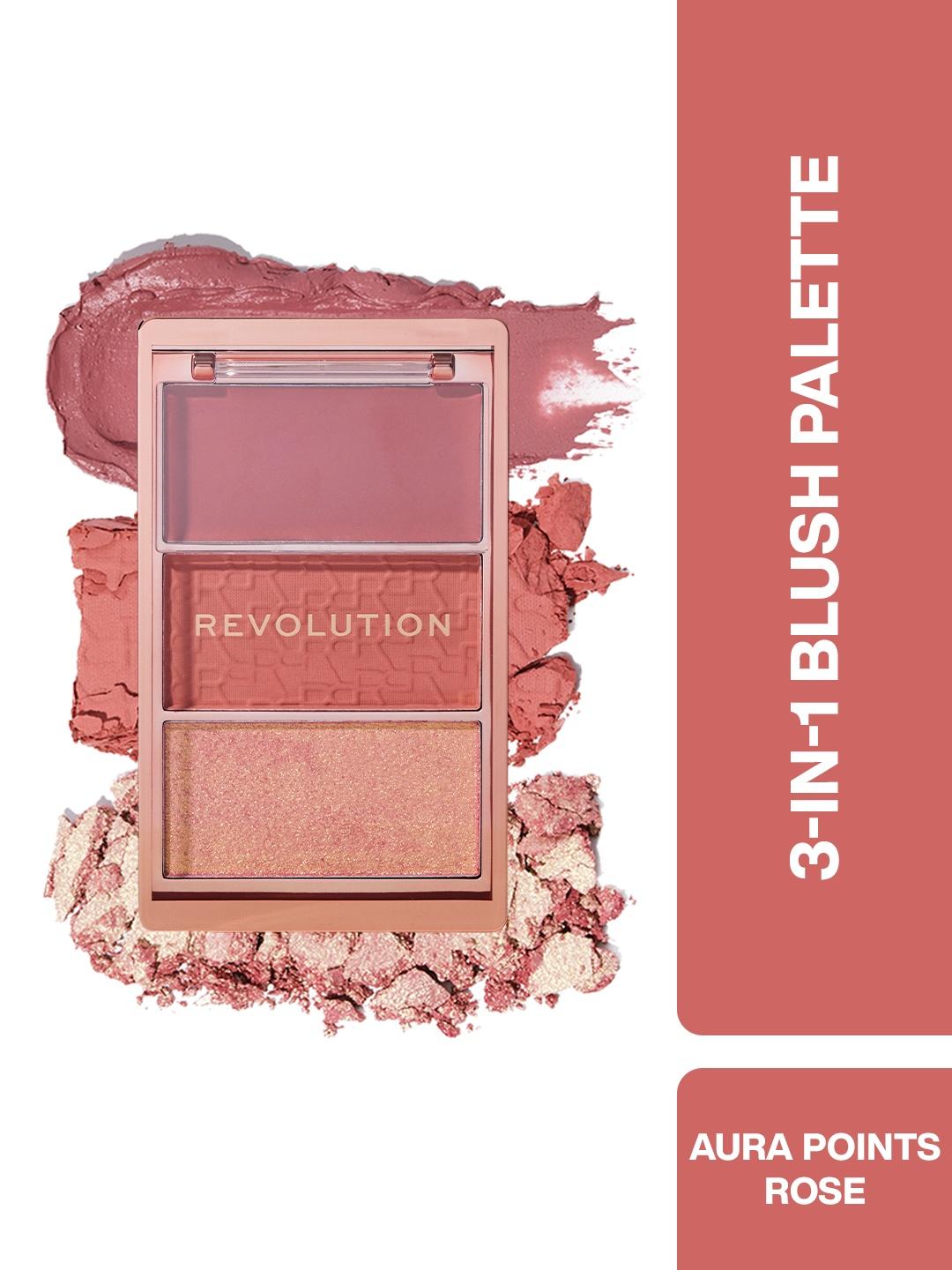 Makeup Revolution London Blush Icon Palette With Hyaluronic Acid - 9.8g Aura Points Rose