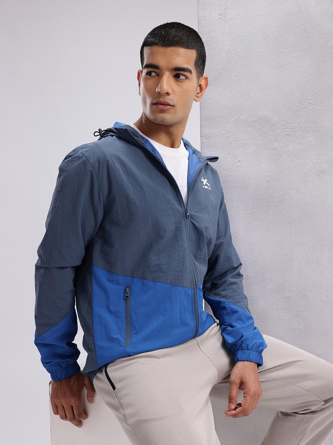 Buy HRX by Hrithik Roshan Men Colourblocked Hooded Tailored Jacket
