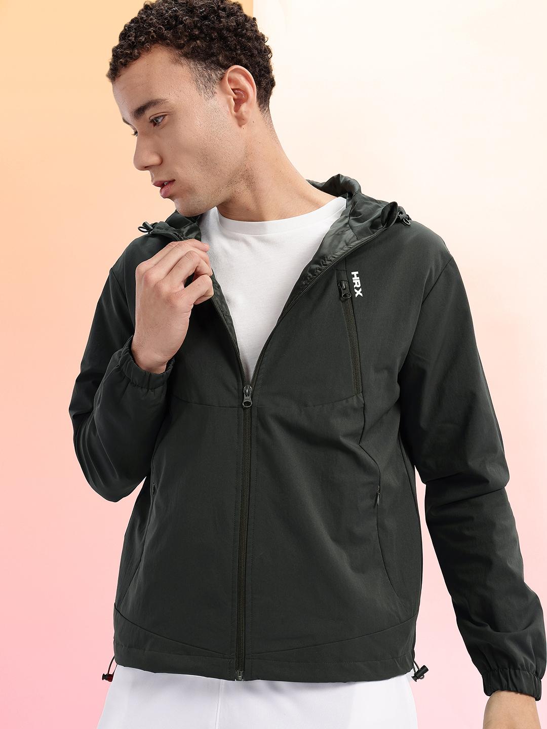 ジャケット・アウター Hiro Buy HRX by Hrithik Roshan Rapid-Dry Hooded Running Bomber Jacket