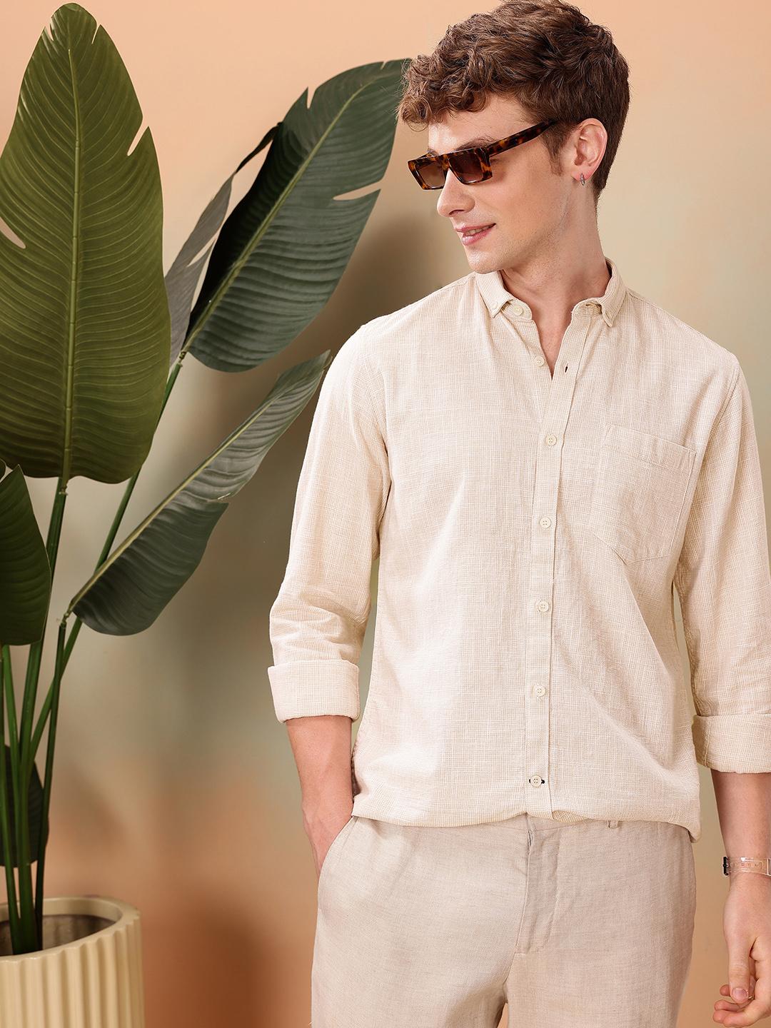 Mast & Harbour Solid Regular Fit Shirt - Image 1