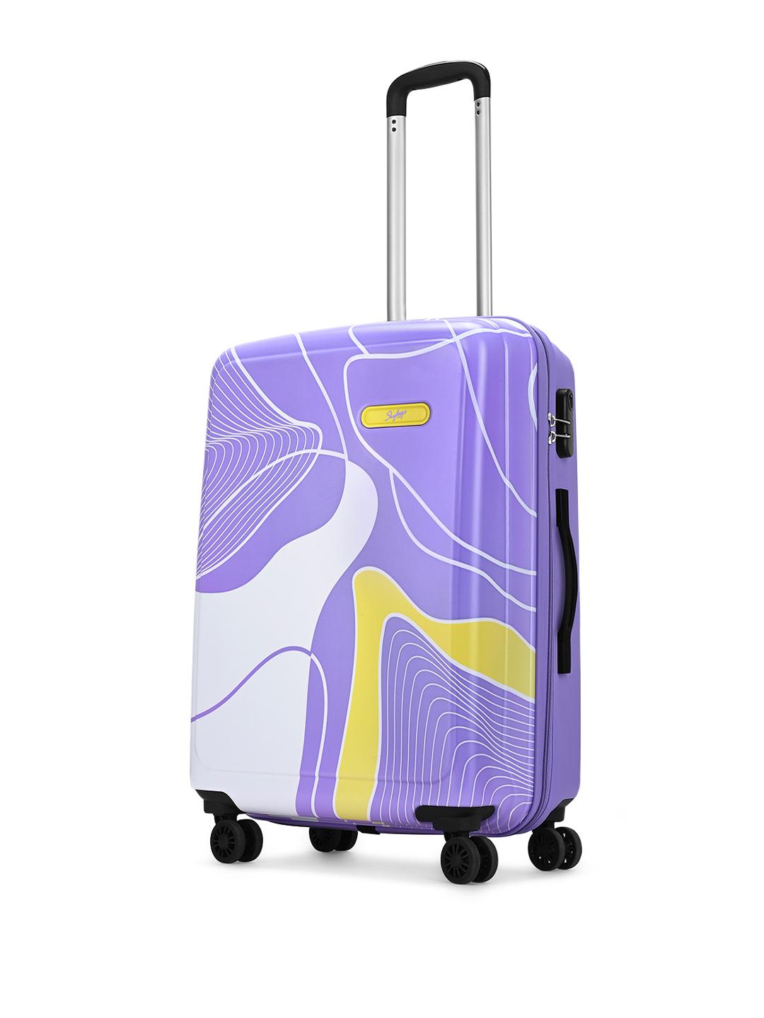 Buy Skybags Paradise Printed Hard Sided Medium 8 Wheel Trolley