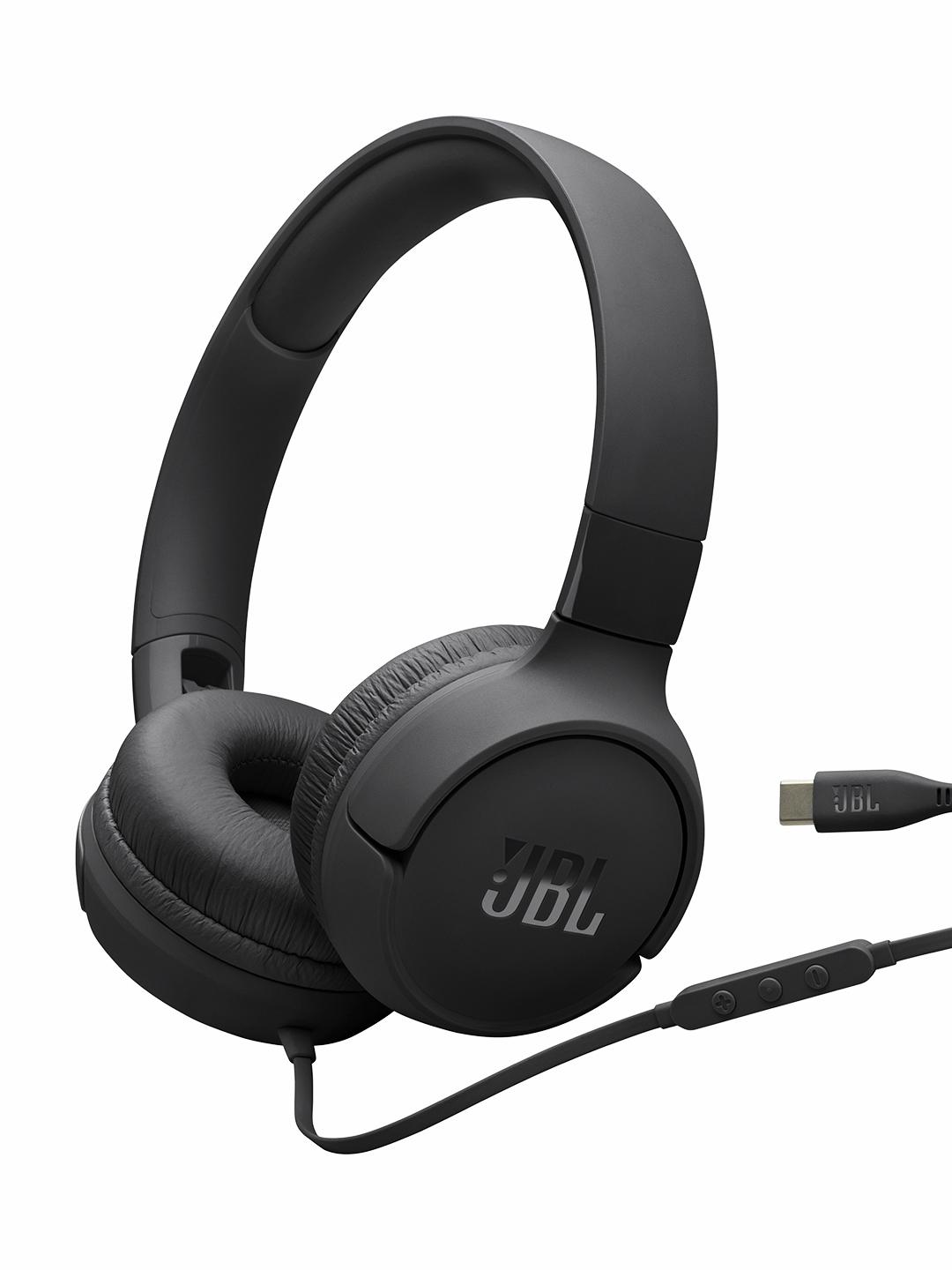 JBL Tune 520C Black On-Ear Wired Headphone