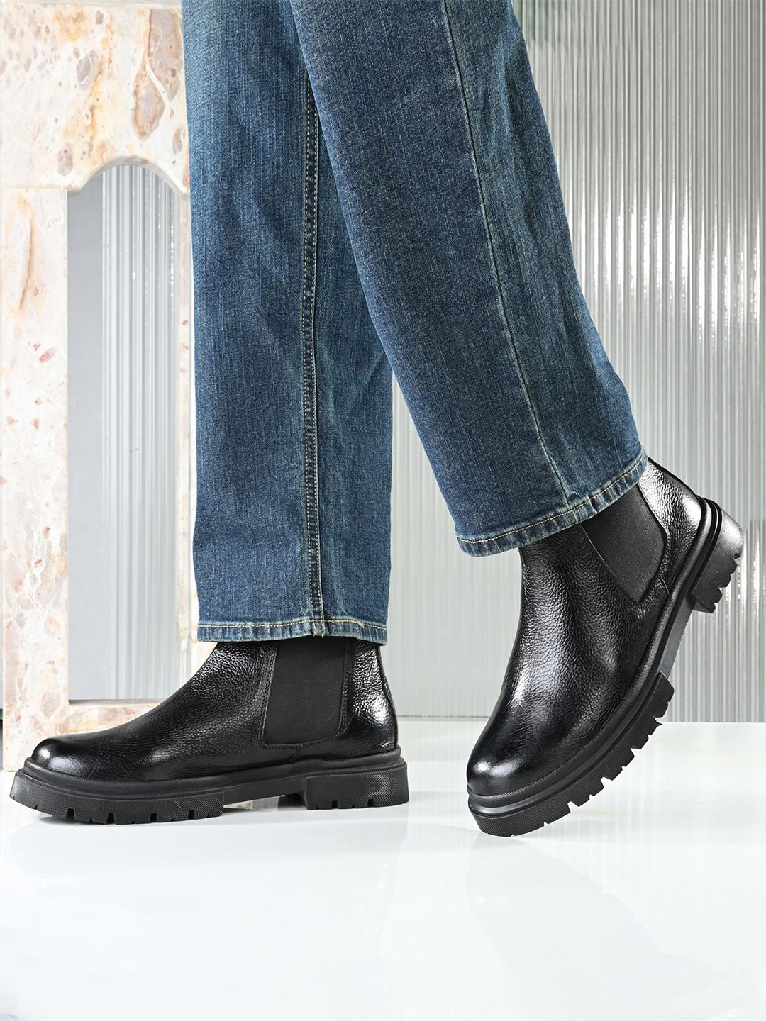 Buy The Roadster Lifestyle Co Men Block-Heeled Chelsea Boots