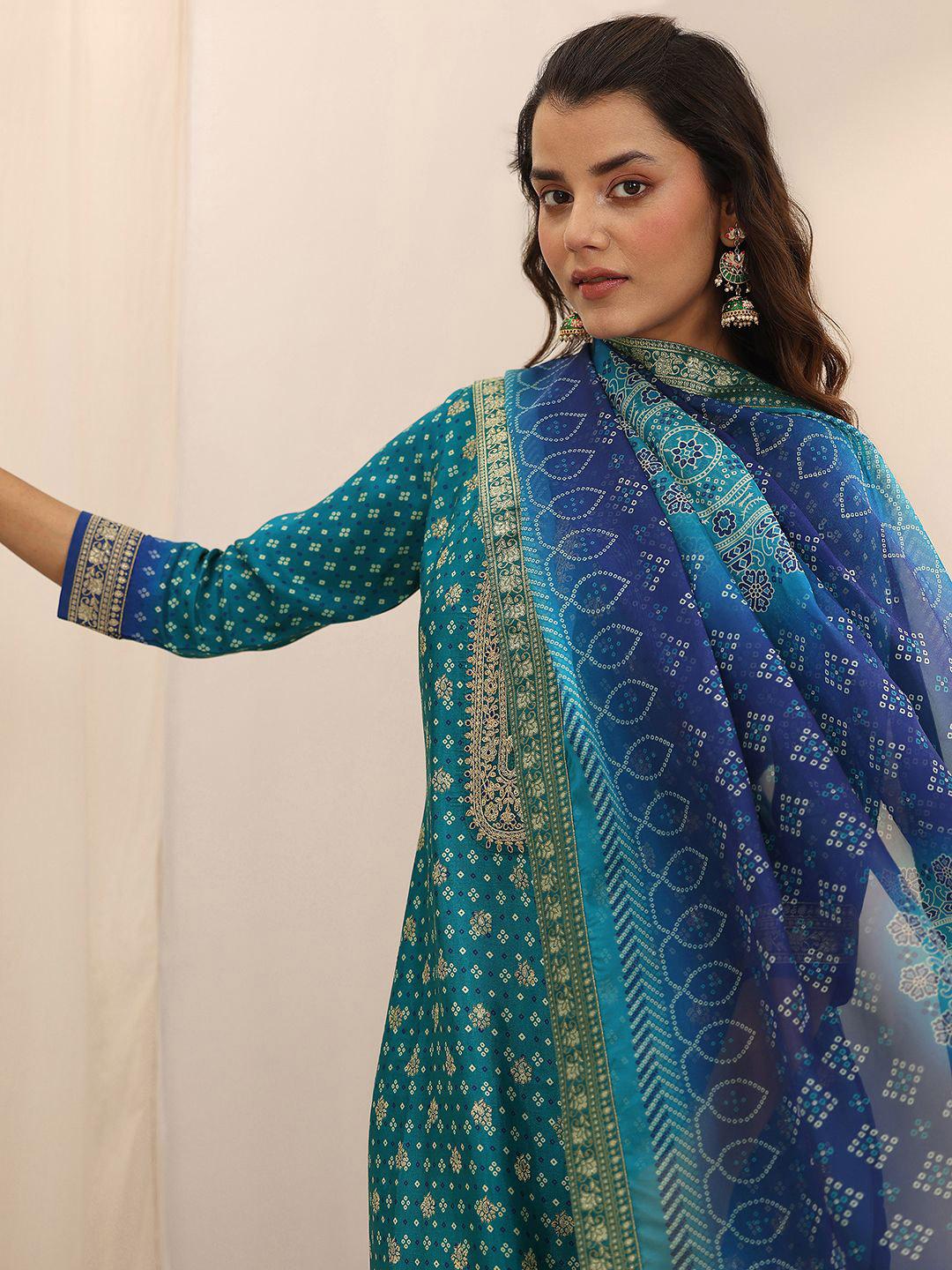 Libas Women Bandhani Printed Kurta Set - Image 1
