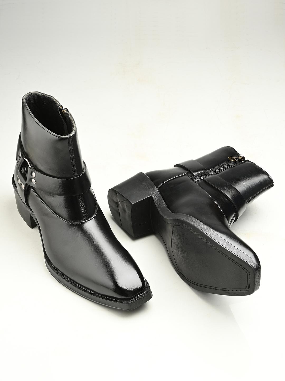 AfroJack Men Leather Cuban Boots