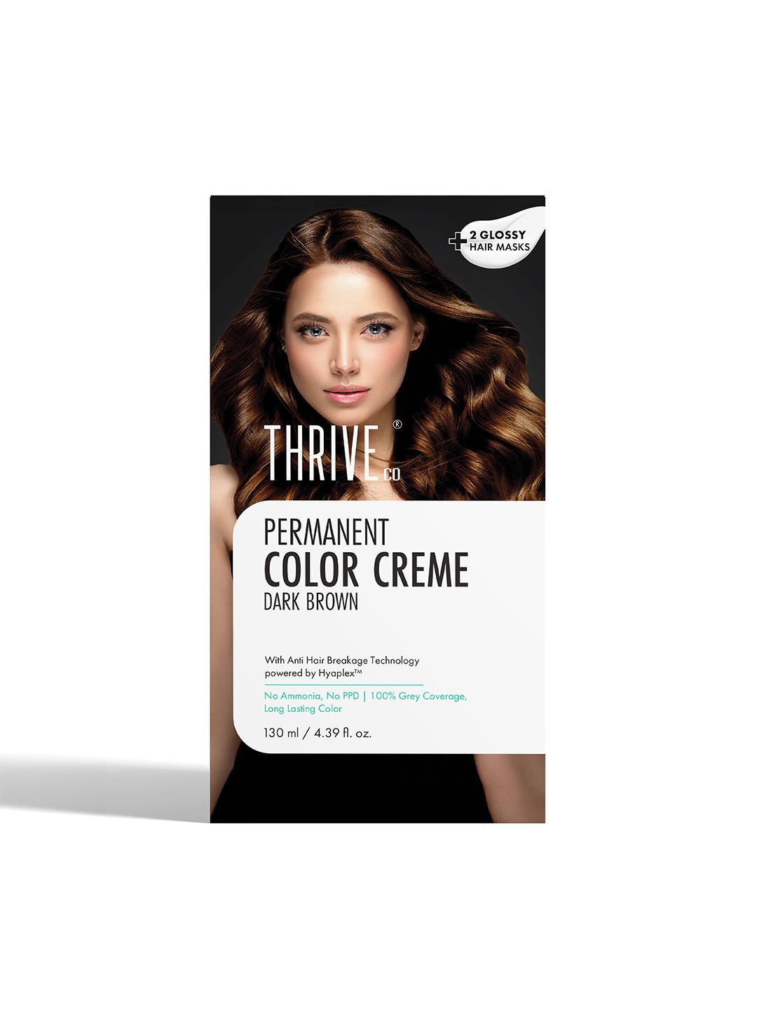 Thriveco Permanent Color Creme- 130 ml- Dark Brown