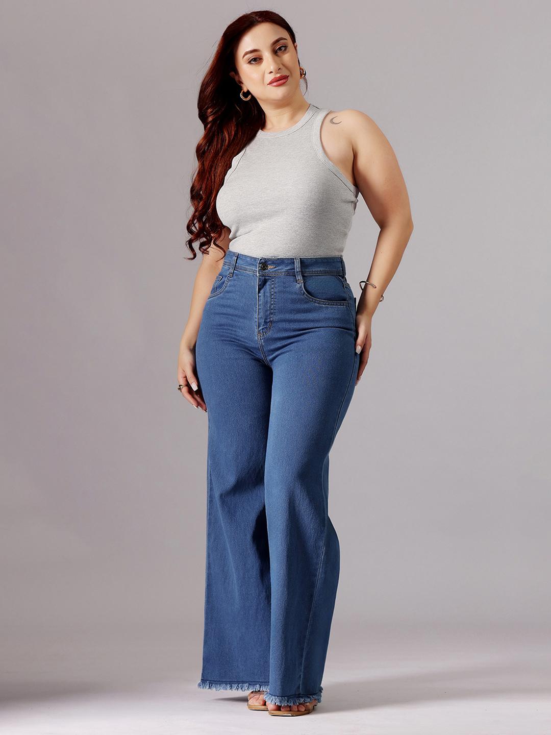 Buy Miss Chase A+ Women's Wide-Leg High-Rise Clean-Look Regular