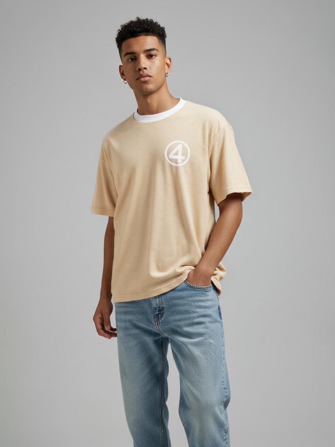 Buy glitchez Oversized Fit The Fantastic Four Printed T-shirt