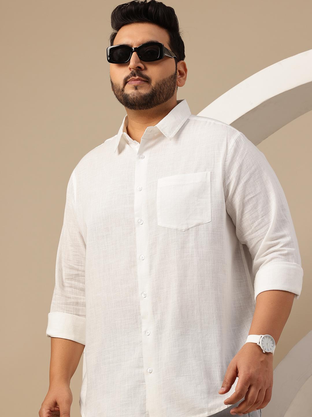 Sztori Men Plus Size Cotton Shirt - Image 1