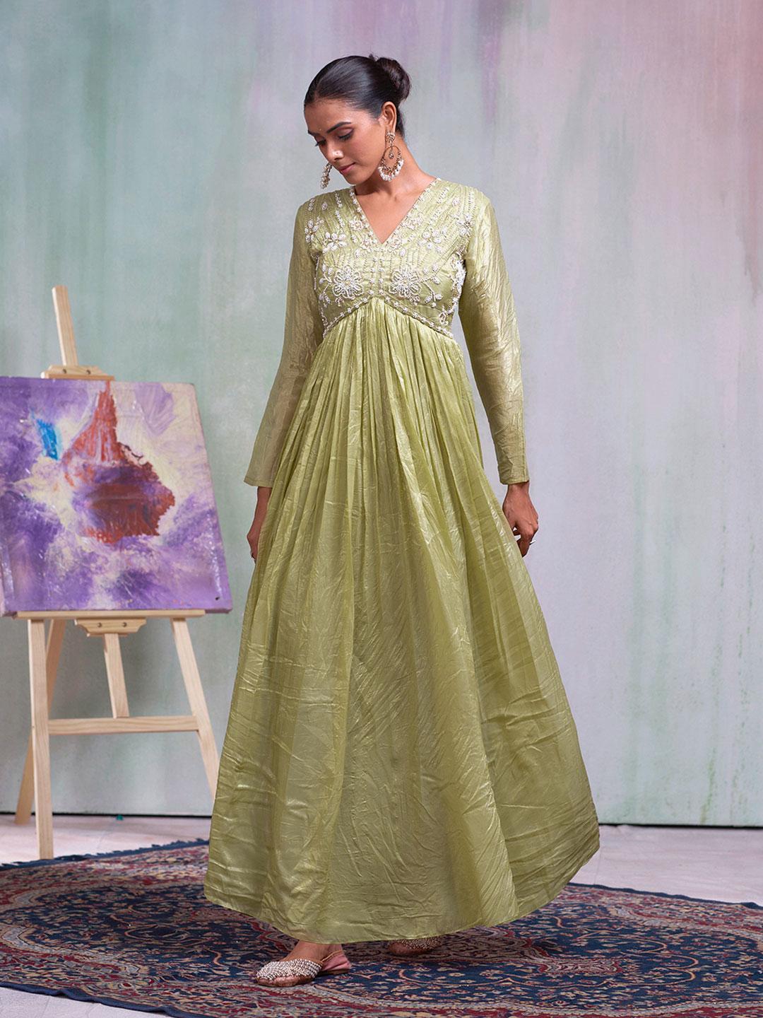 Buy CHHAAP Embroidered With Pearl Embellishment Flared Ethnic Dress - Ethnic Dresses for Women 35818205 | Myntra Buy CHHAAP Embroidered With Pearl Embellishment Flared Ethnic Dress - Ethnic Dresses for Women 35818205 | Myntra