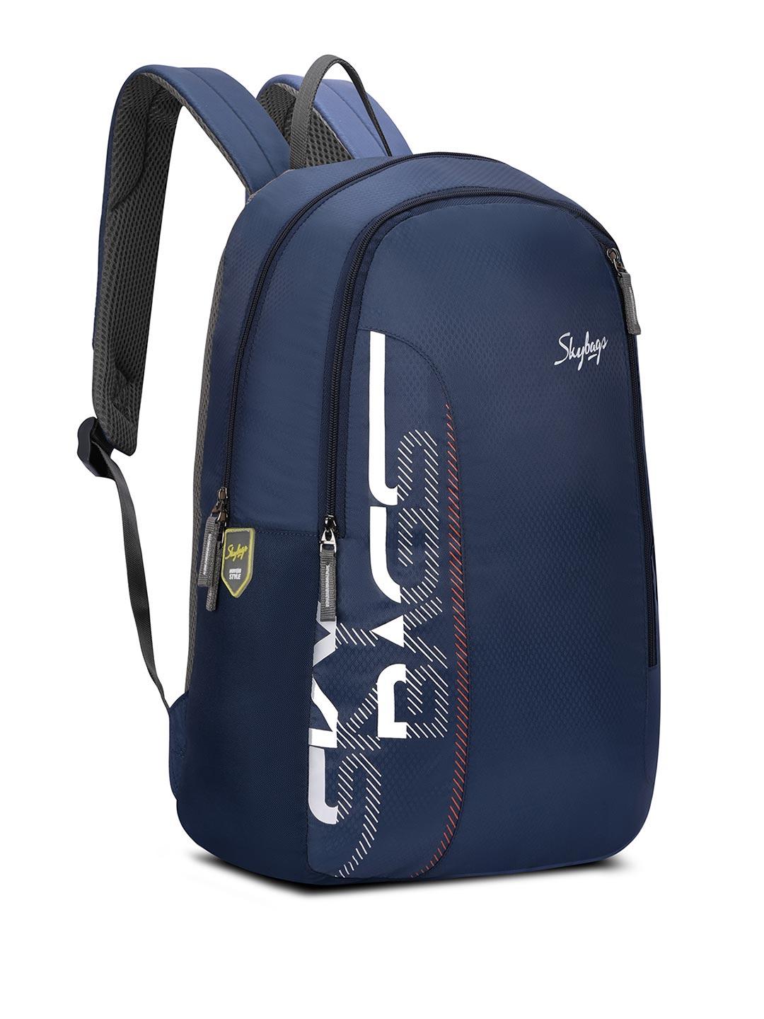 Skybag Kids Dank Navy Blue Backpack with Adjustable Strap+Bottle Pockets-  28L