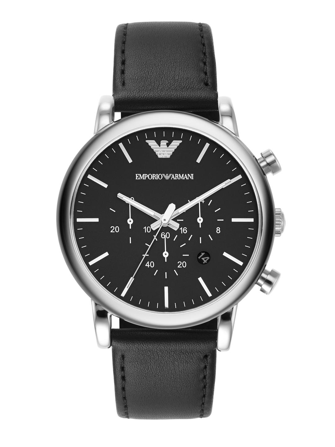 Buy Emporio Armani LUIGI Men Black Analogue Watch AR1828 - Watches