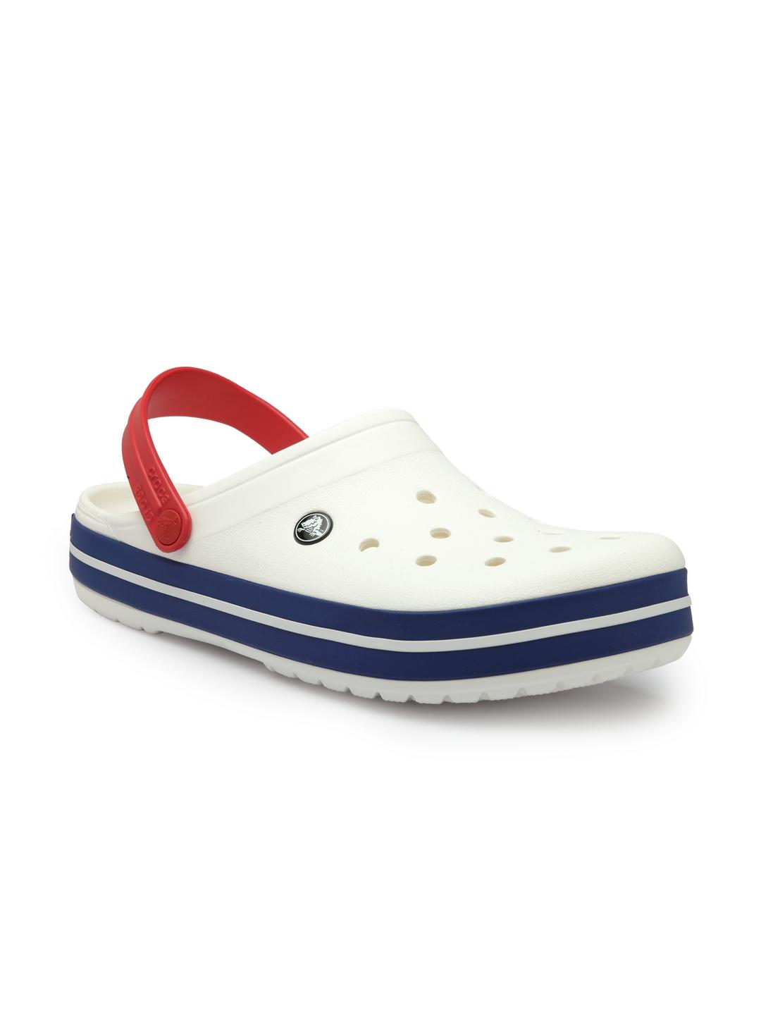 Crocs Men White Crocband Clogs