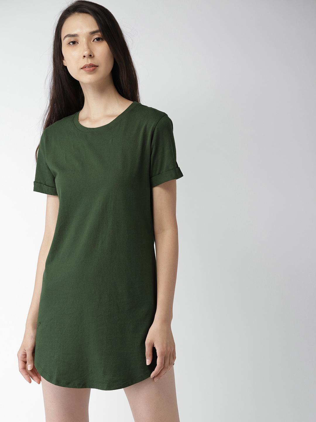 green emerald velvet dress One-Shoulder Graphic T-Shirt Dress main image 0