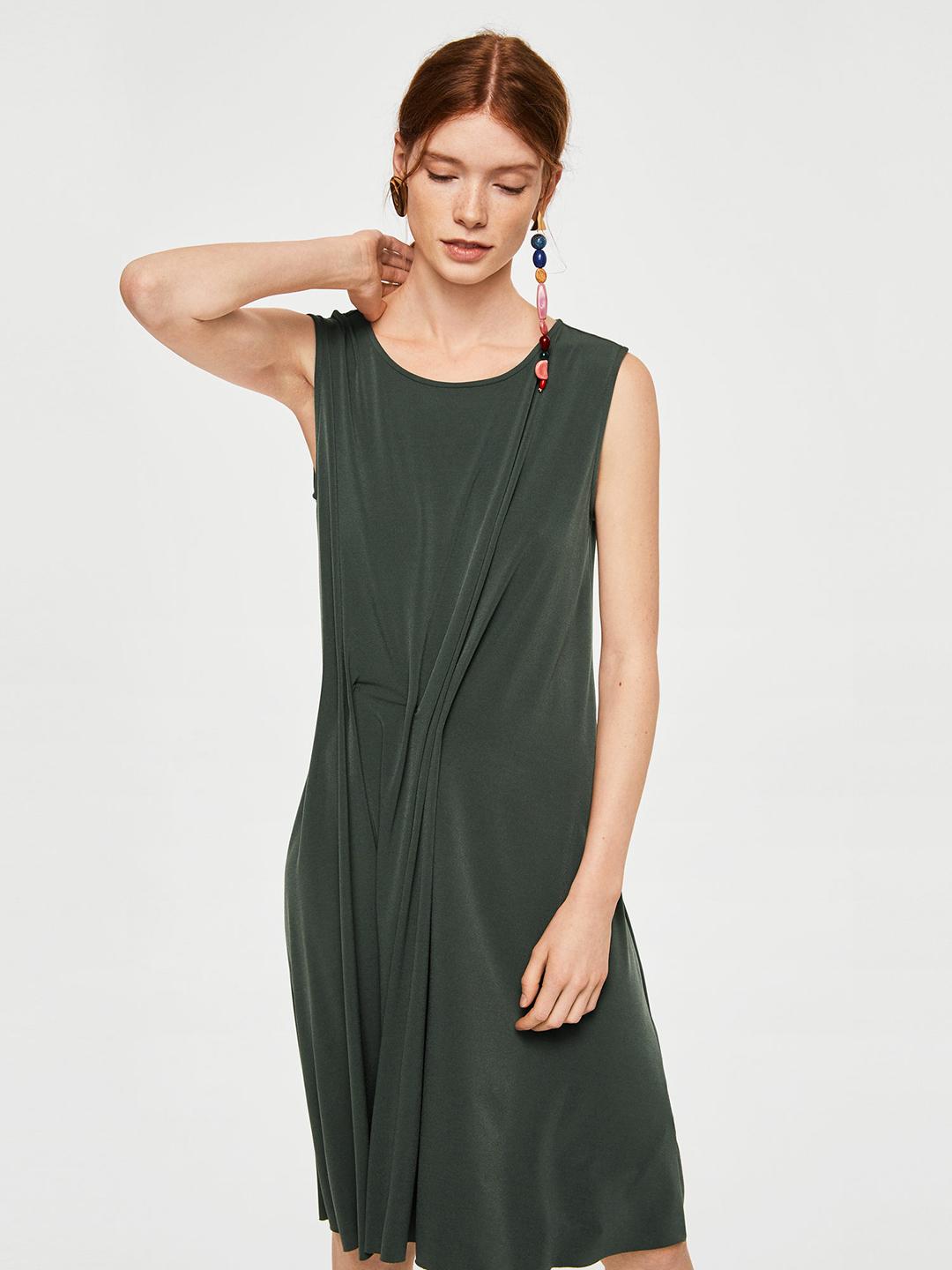 Buy MANGO Women Olive Green Solid A-Line Dress - Dresses for Women 6627639 | Myntra Buy MANGO Women Olive Green Solid A-Line Dress - Dresses for Women 6627639 | Myntra