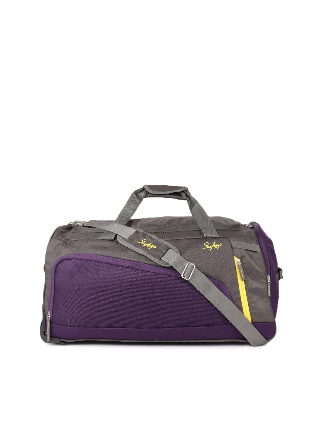 Buy Skybags Unisex Grey Purple Colourblocked Hatch Dft 67 Medium