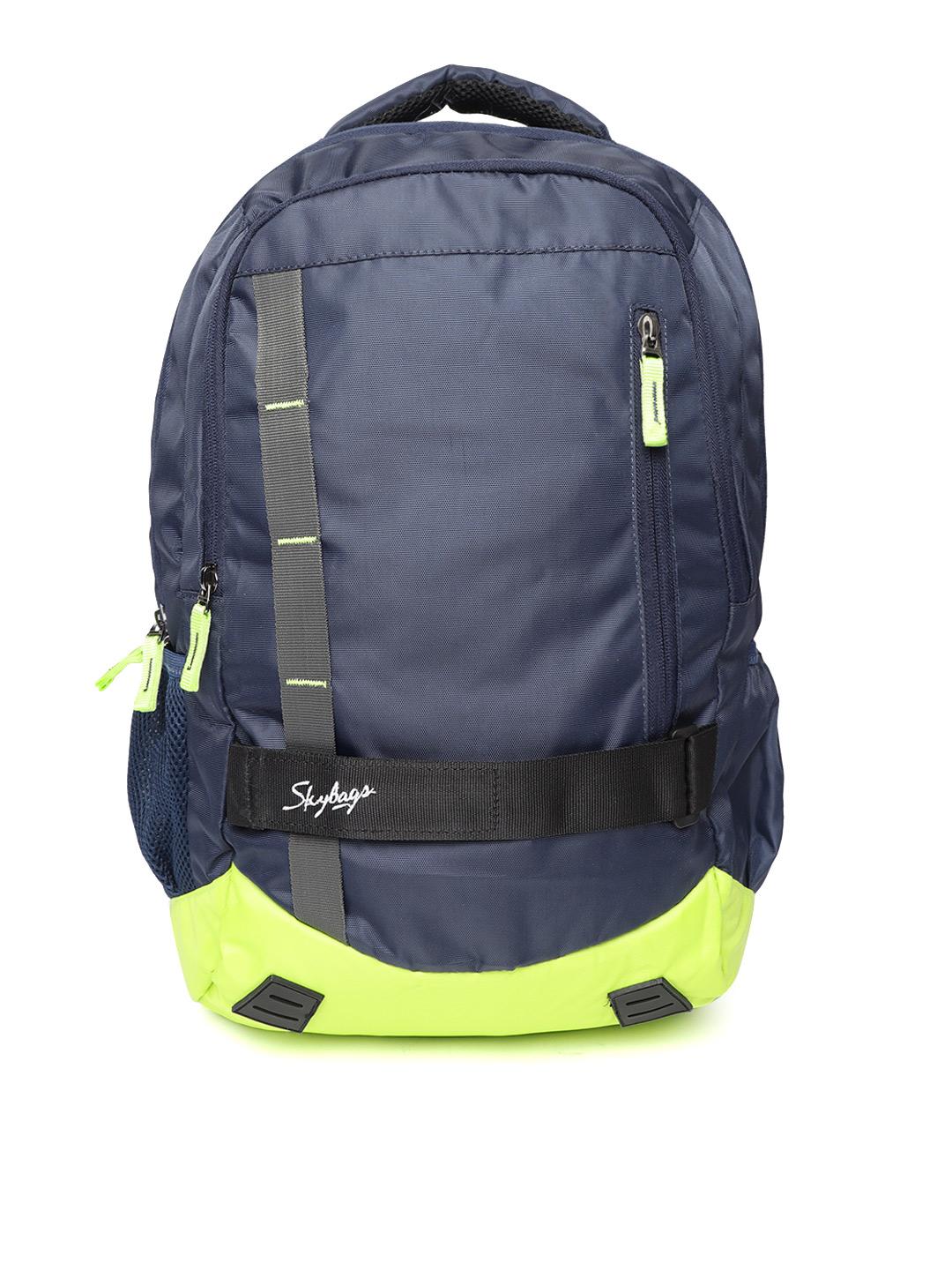 Buy Skybags Unisex Navy Blue Green Geek 05 Backpack Backpacks