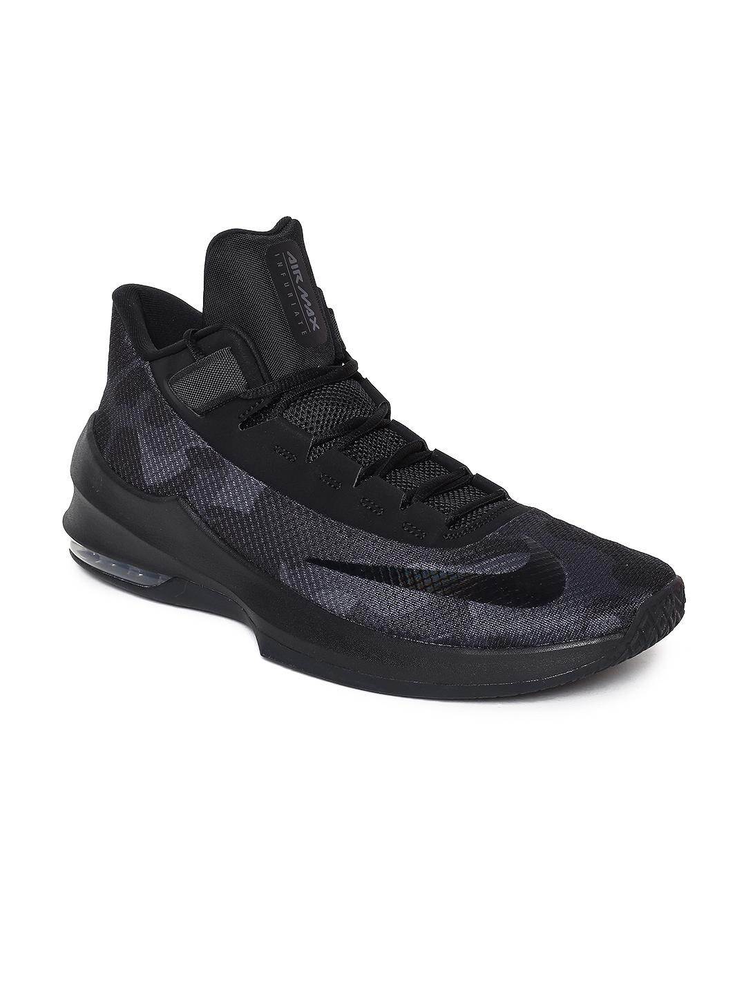 air max infuriate 2 mid black basketball shoes