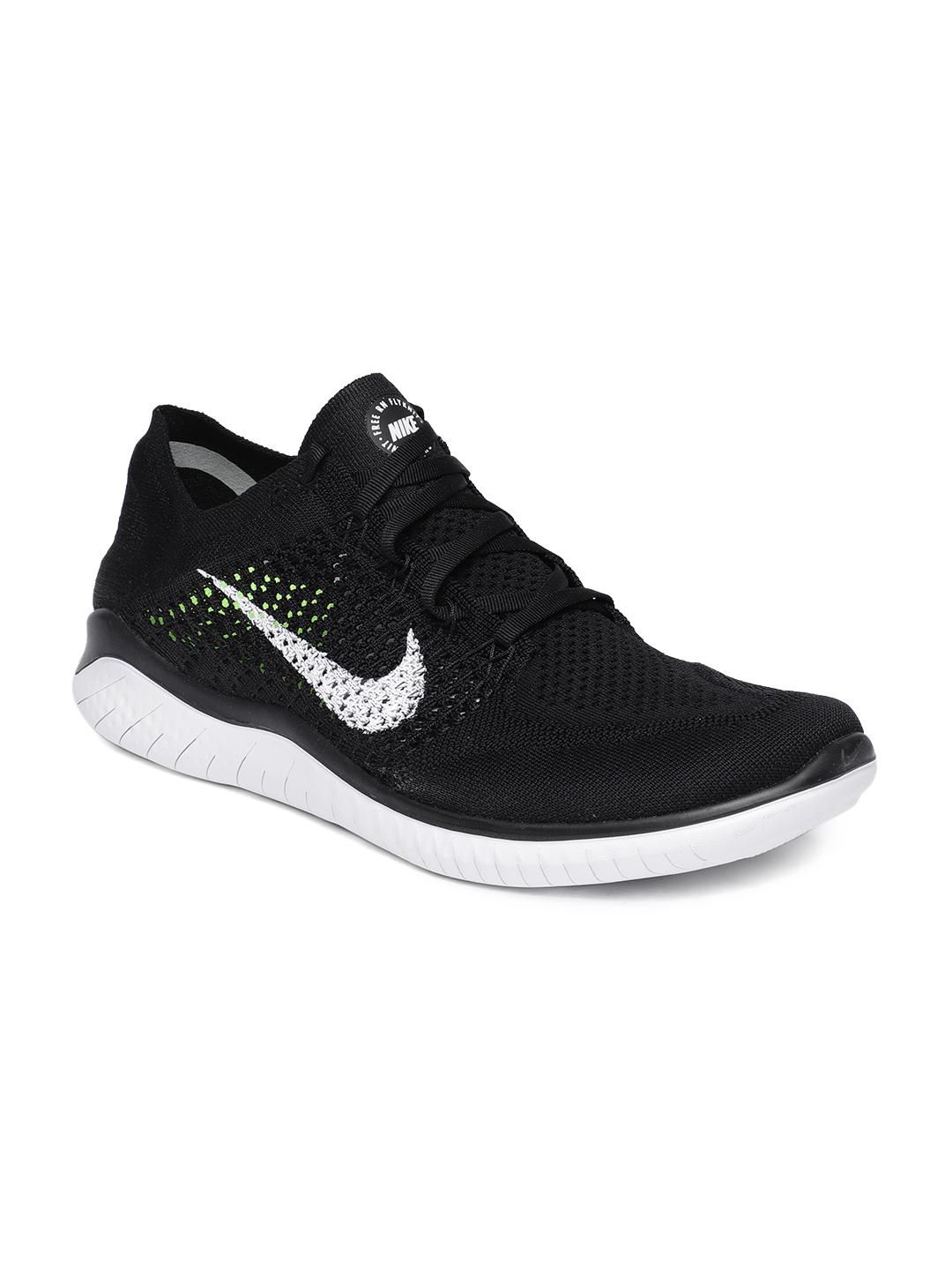 Buy Nike Men Black Free RN Flyknit 2018 Running Shoes Sports