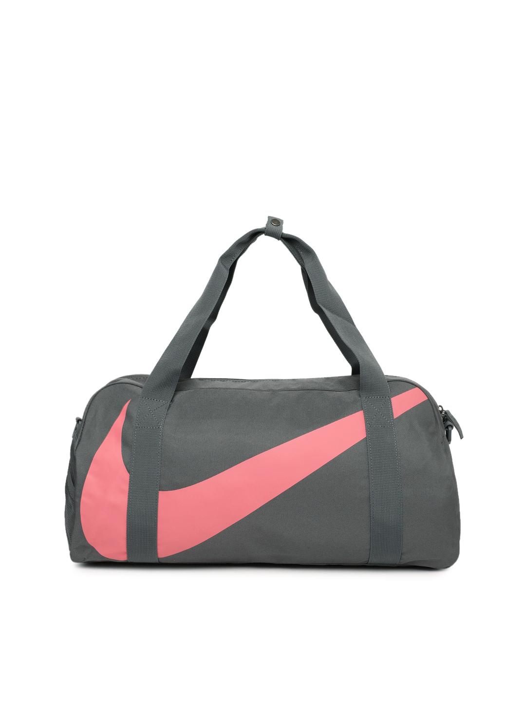 grey and pink nike bag
