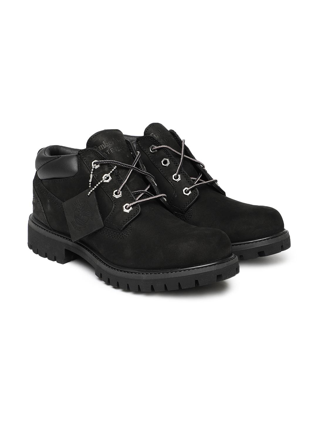 Buy Timberland Men Black Flat CLASSIC OX BLACK NB Leather Boots