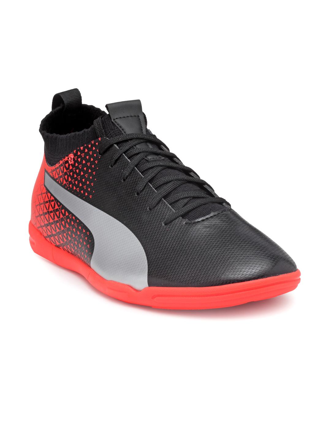 Buy Puma Men Black \u0026 Red evoKNIT Indoor Training Football Shoes - Sports  Shoes for Men 6702978 | Myntra