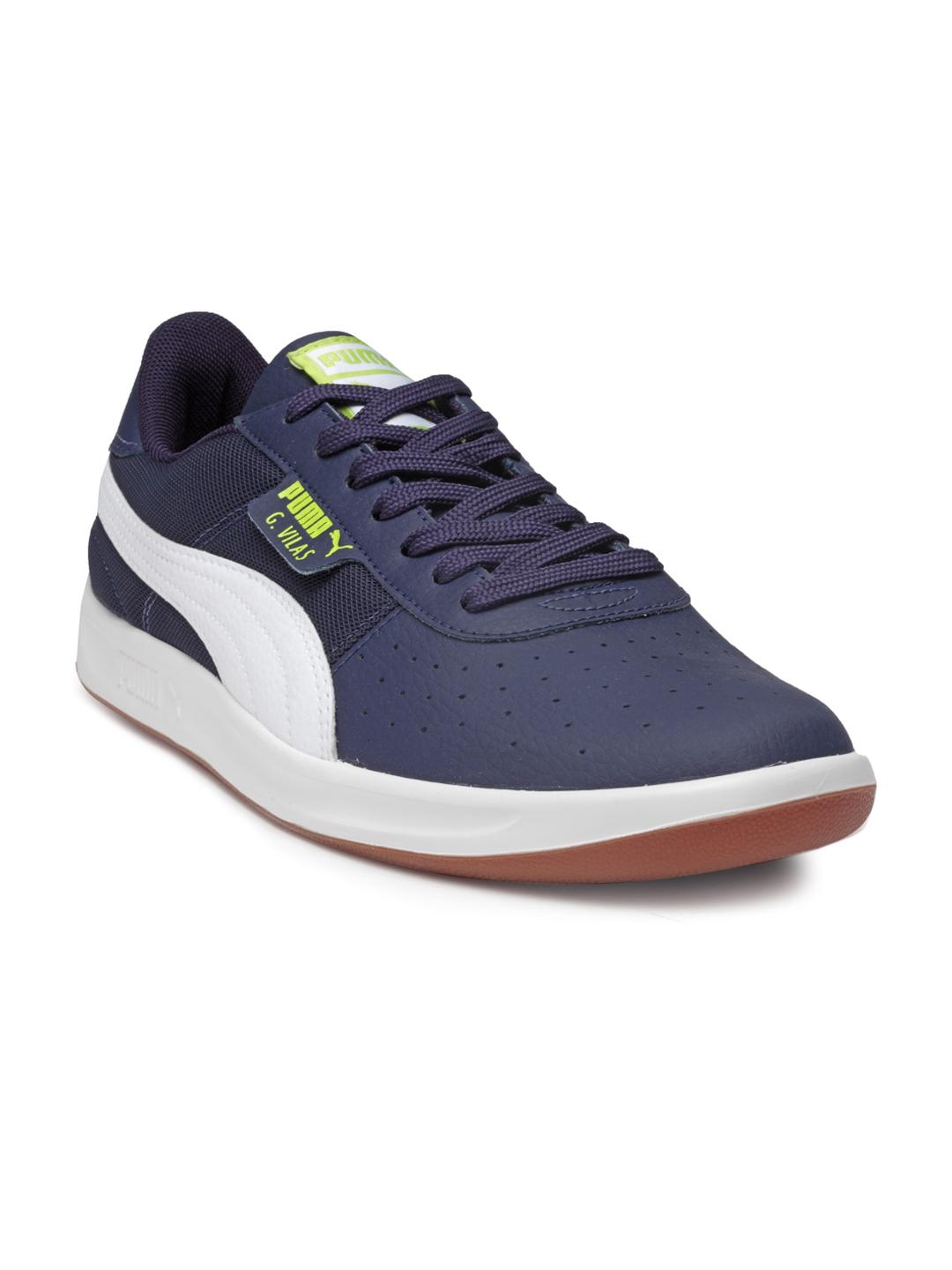 Buy Puma Men Navy Blue Vilas Core Peacoat-Puma White Sneakers