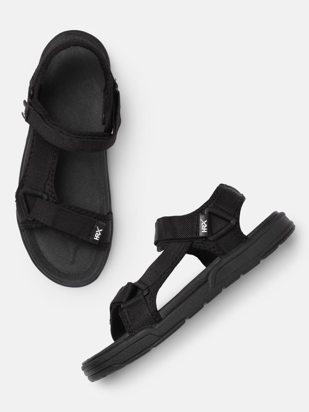Buy HRX by Hrithik Roshan Men Black Sports Sandals - Sandals for Men  6810108 | Myntra
