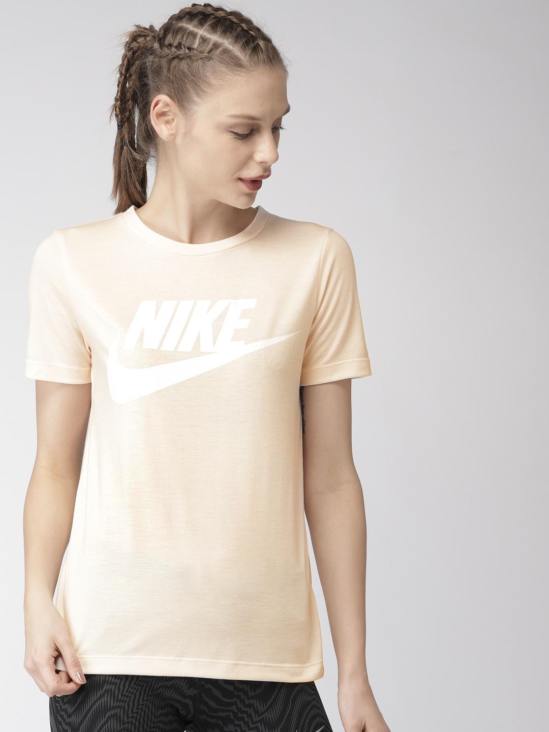 peach nike shirt women's