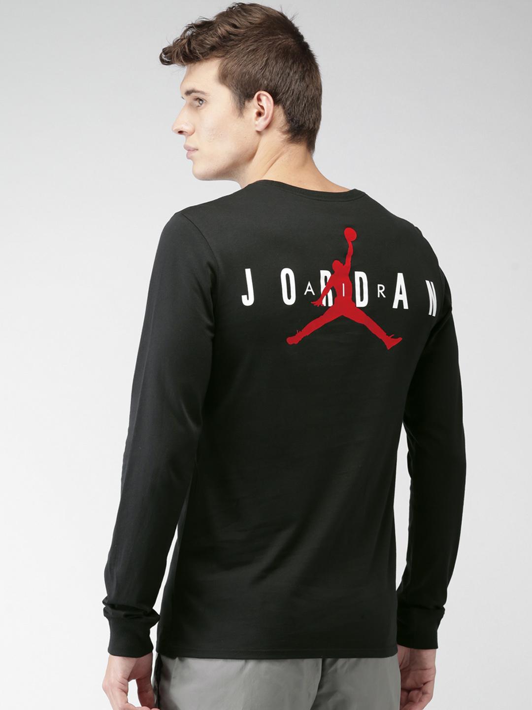 Buy Nike Men Black Printed JORDAN AIR GX Round Neck Pure Cotton T