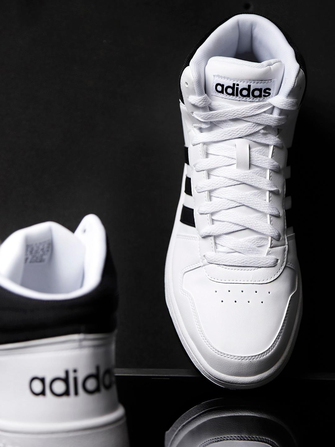 Buy ADIDAS Men White Hoops Mid-Top Basketball Shoes Sports