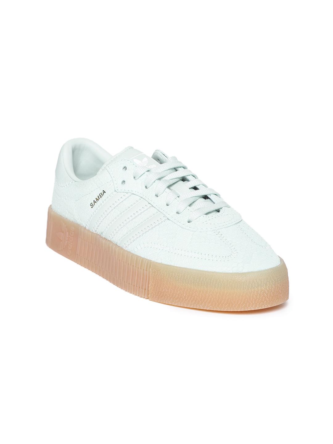 Buy Adidas Originals Women Mint Green Snake Skin Textured Samba