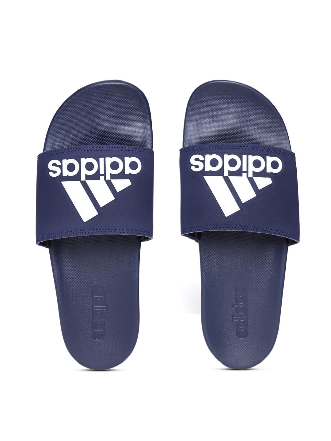 Dark Blue Adilette Cloudfoam 43 Buy ADIDAS Men Navy Blue Solid