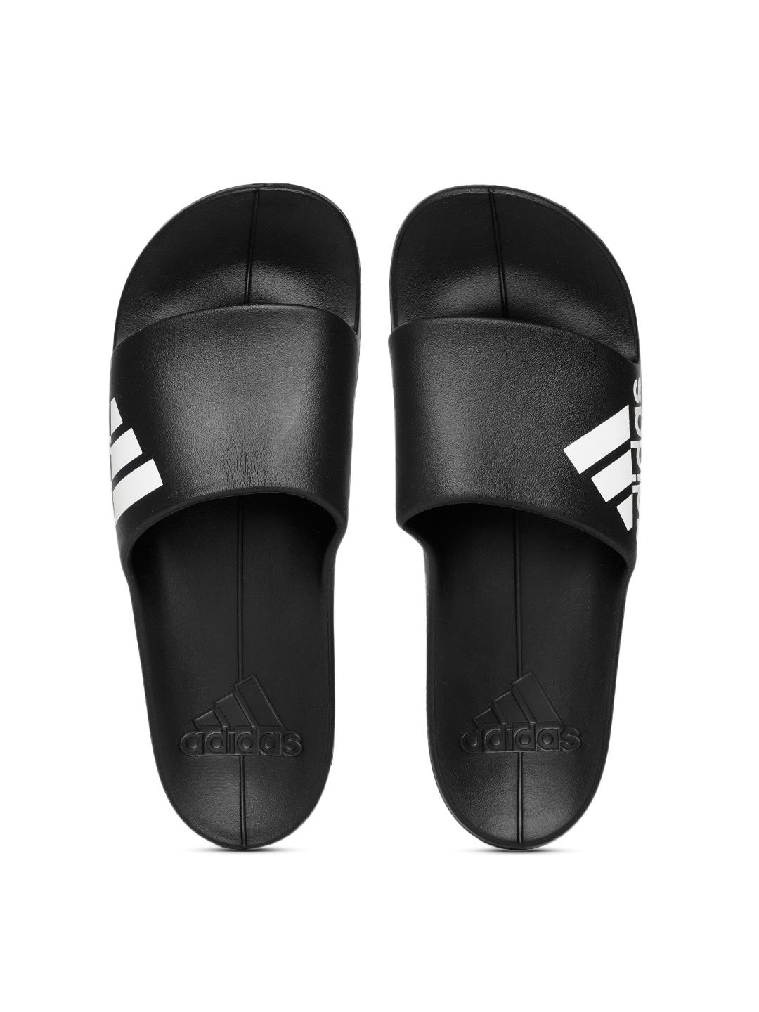 Buy ADIDAS Men Black Aqualette Cloudfoam Sliders Flip Flops for
