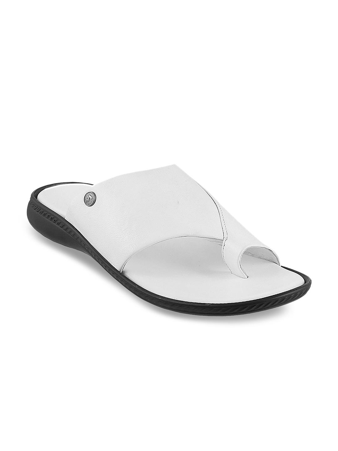 Buy Metro Men White Comfort Leather Sandals Sandals for Men