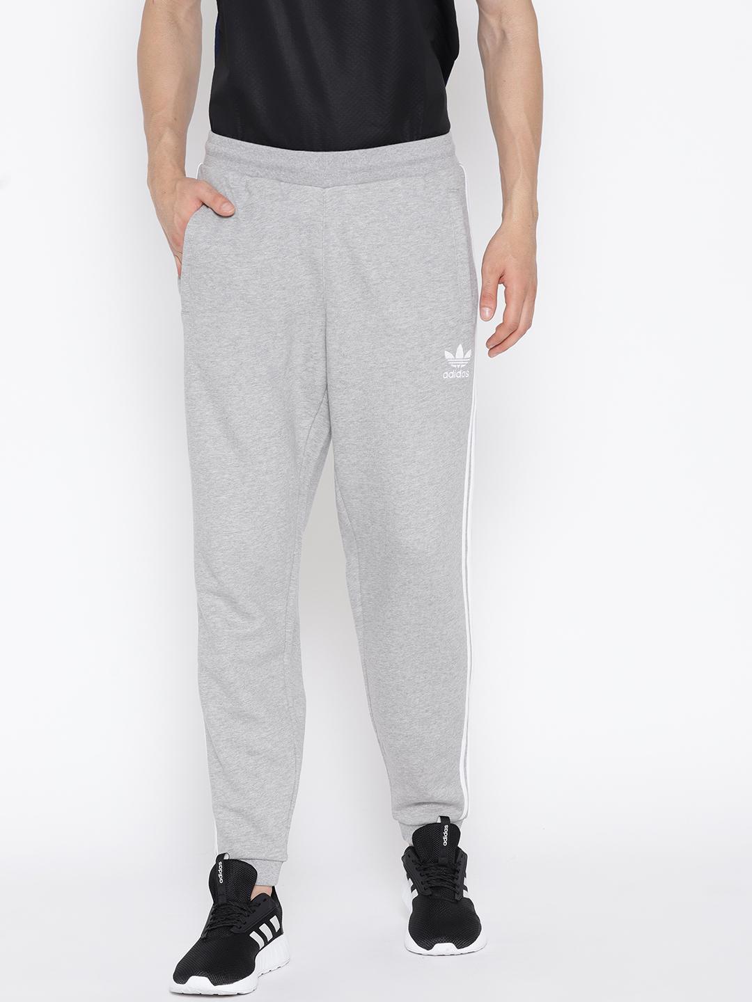 Buy ADIDAS Originals Grey Melange 3-Stripes Joggers Track Pants