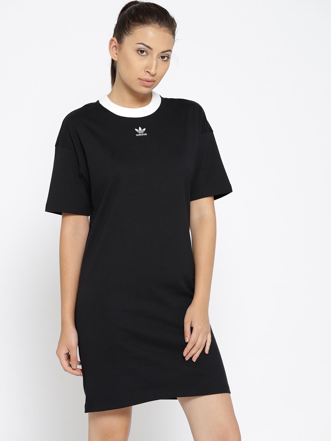 Buy ADIDAS Originals Women Black TREFOIL Dress - Dresses for Women 7010853  | Myntra