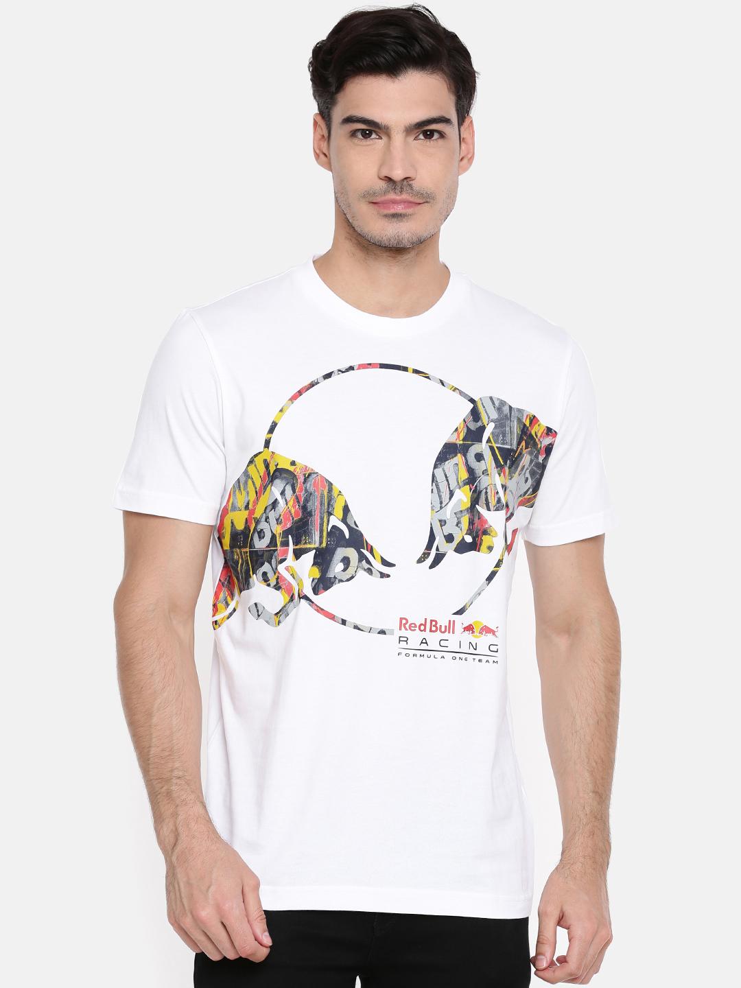 Buy Puma White Red Bull Racing Double Bull Printed T-shirt
