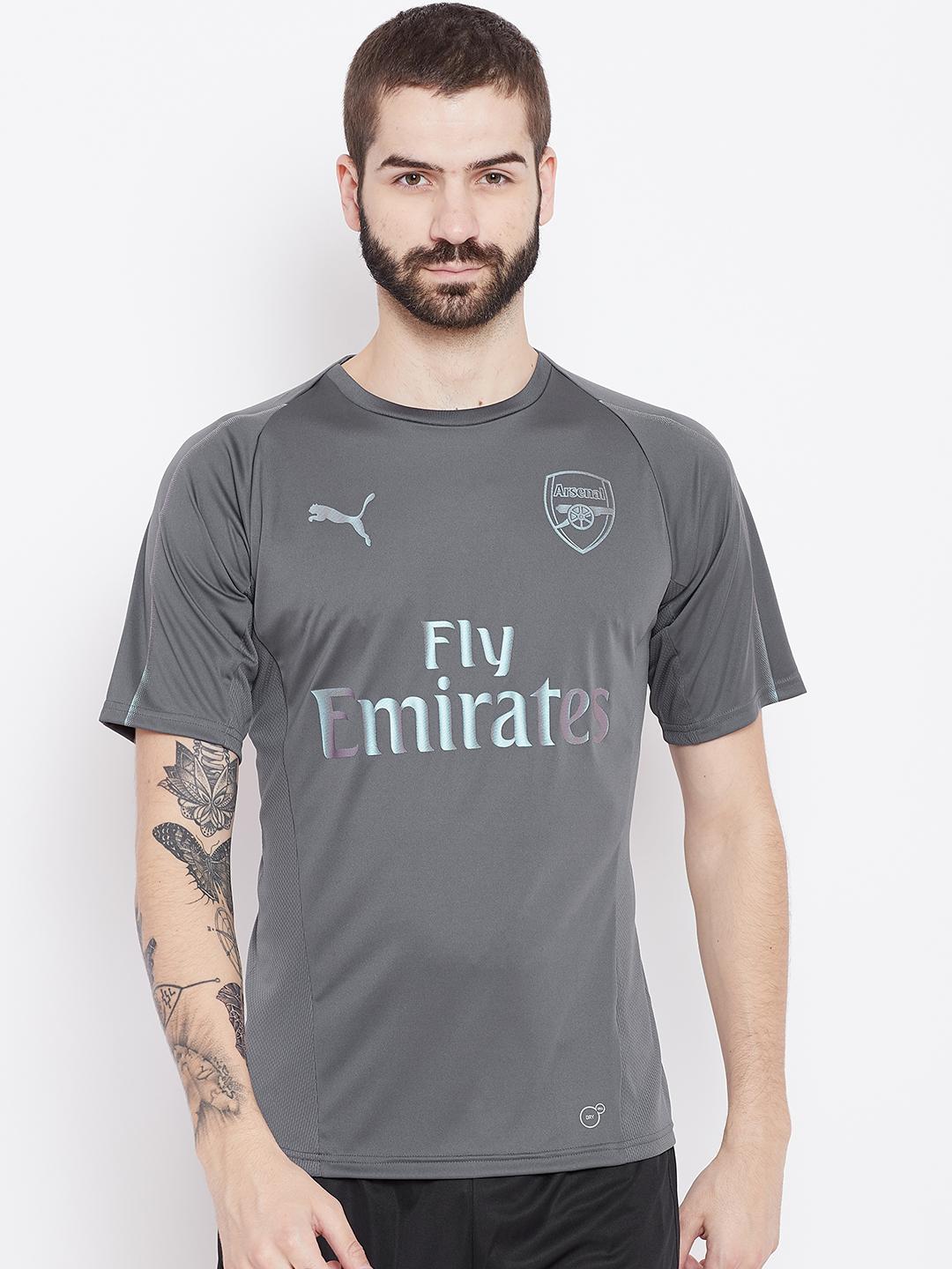 Buy Puma Men Grey Printed Arsenal FC Football T-shirt Tshirts